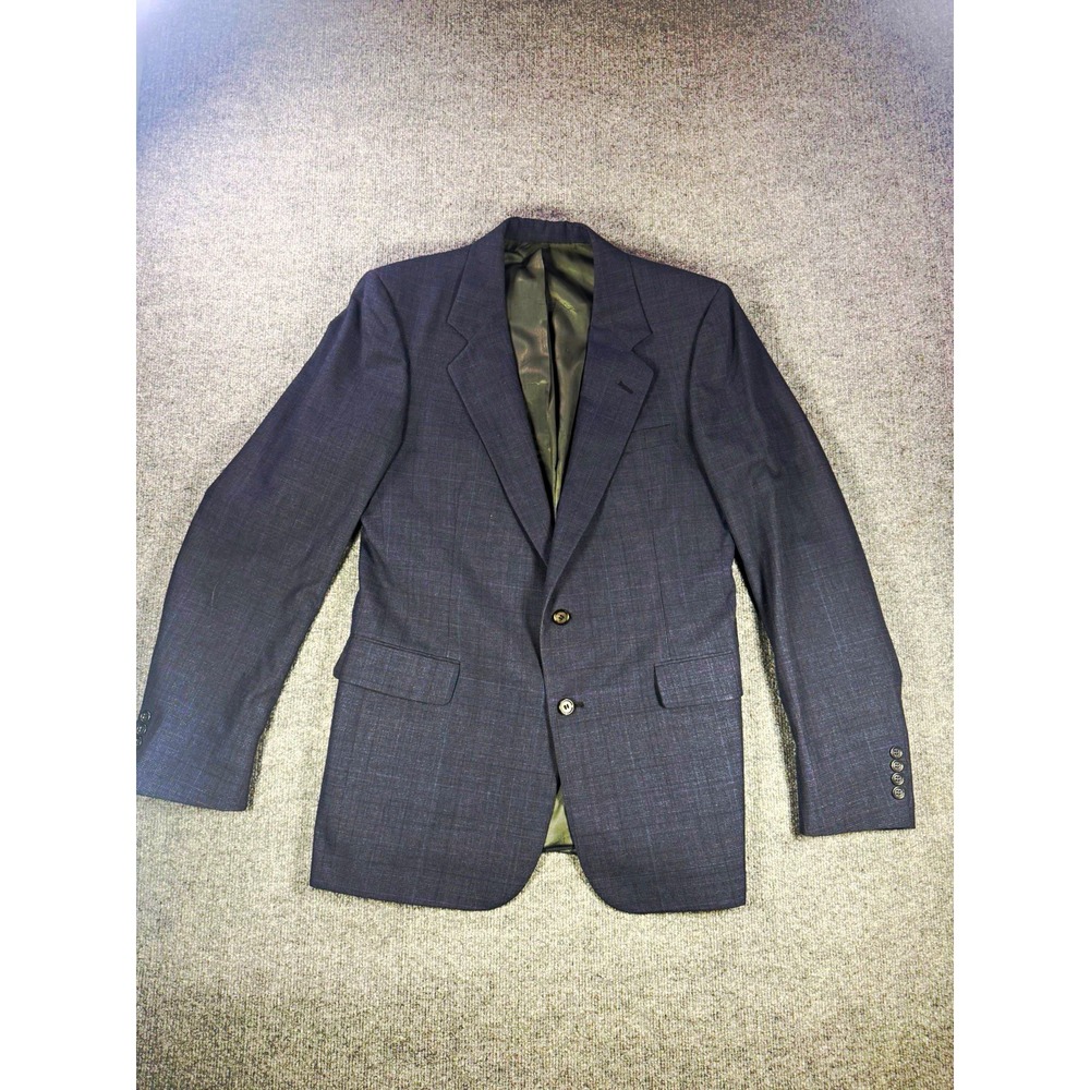 Bill Blass " the model ltd" Men's Gray Plaid Blazer Single-Breasted made in USA